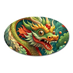 Chinese New Year ¨c Year Of The Dragon Oval Magnet by Valentinaart