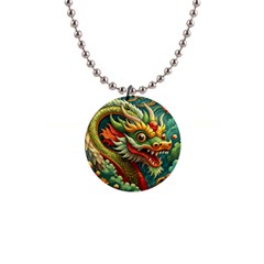 Chinese New Year ¨c Year Of The Dragon 1  Button Necklace