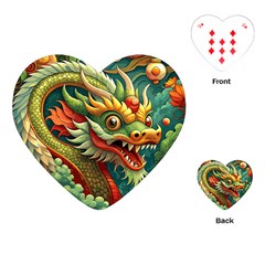Chinese New Year ¨c Year Of The Dragon Playing Cards Single Design (heart)