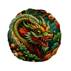 Chinese New Year ¨c Year Of The Dragon Standard 15  Premium Flano Round Cushions