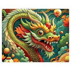 Chinese New Year ¨c Year Of The Dragon Premium Plush Fleece Blanket (medium)