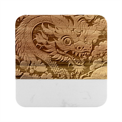 Chinese New Year ¨c Year Of The Dragon Marble Wood Coaster (square)