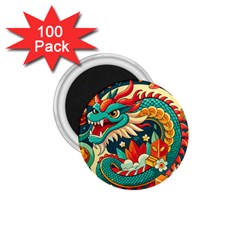Chinese New Year ¨c Year Of The Dragon 1 75  Magnets (100 Pack) 