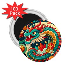 Chinese New Year ¨c Year Of The Dragon 2 25  Magnets (100 Pack)  by Valentinaart