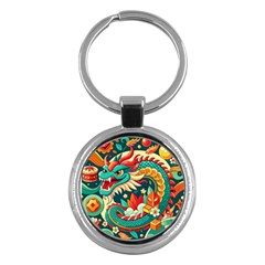 Chinese New Year ¨c Year Of The Dragon Key Chain (round)