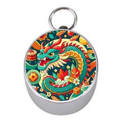 Chinese New Year ¨c Year Of The Dragon Mini Silver Compasses by Valentinaart