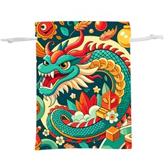 Chinese New Year ¨c Year Of The Dragon Lightweight Drawstring Pouch (xl) by Valentinaart