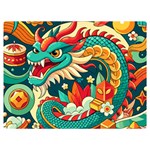 Chinese New Year – Year of the Dragon Two Sides Premium Plush Fleece Blanket (Extra Small)