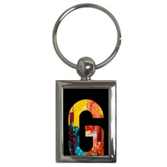 Abstract, Dark Background, Black, Typography,g Key Chain (rectangle) by nateshop