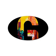 Abstract, Dark Background, Black, Typography,g Sticker Oval (100 Pack)