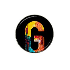 Abstract, Dark Background, Black, Typography,g Hat Clip Ball Marker (4 Pack)