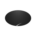 S Black Fingerprint, Black, Edge Sticker Oval (10 pack)