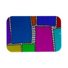 Shapes Texture Colorful Cartoon Open Lid Metal Box (silver)   by Cemarart