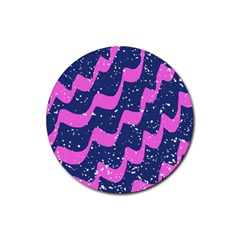 Texture Watercolour Liquify Rubber Coaster (round) by Cemarart