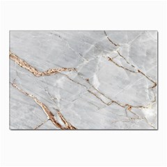 Gray Light Marble Stone Texture Background Postcards 5  X 7  (pkg Of 10) by Cemarart