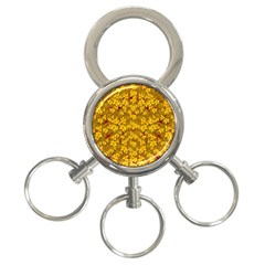 Blooming Flowers Of Lotus Paradise 3-ring Key Chain