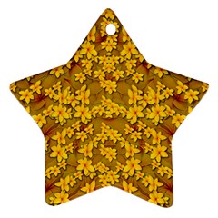 Blooming Flowers Of Lotus Paradise Star Ornament (two Sides)