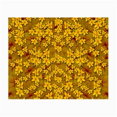 Blooming Flowers Of Lotus Paradise Small Glasses Cloth (2 Sides) by pepitasart
