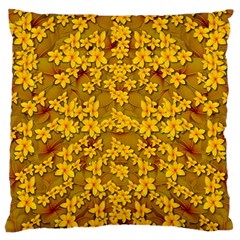 Blooming Flowers Of Lotus Paradise Large Cushion Case (one Side)