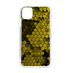 Yellow Hexagons 3d Art Honeycomb Hexagon Pattern Iphone 11 Tpu Uv Print Case by Cemarart
