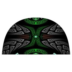 Fractal Green Black 3d Art Floral Pattern Anti Scalding Pot Cap