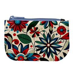 Flora Pattern Flower Large Coin Purse by Grandong