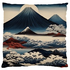 Hokusai Moutains Japan 16  Baby Flannel Cushion Case (two Sides) by Bedest