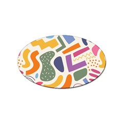 Abstract Pattern Background Sticker Oval (10 Pack)