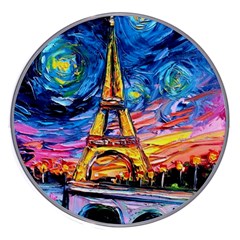 Eiffel Tower Starry Night Print Van Gogh Wireless Fast Charger(white) by Maspions