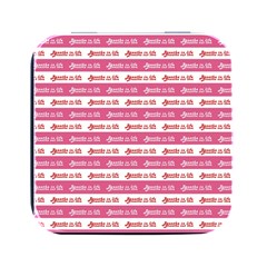 Breathe In Life, Breathe Out Love Text Motif Pattern Square Metal Box (black)