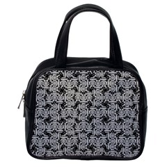 Ethnic Symbols Motif Black And White Pattern Classic Handbag (one Side) by dflcprintsclothing