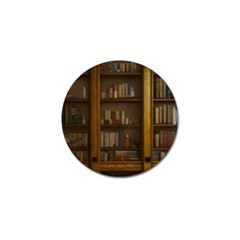 Books Book Shelf Shelves Knowledge Book Cover Gothic Old Ornate Library Golf Ball Marker by Maspions