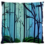 Nature Outdoors Night Trees Scene Forest Woods Light Moonlight Wilderness Stars 16  Baby Flannel Cushion Case (Two Sides) Front