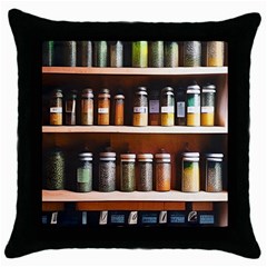 Alcohol Apothecary Book Cover Booze Bottles Gothic Magic Medicine Oils Ornate Pharmacy Throw Pillow Case (black) by Grandong
