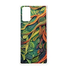 Outdoors Night Setting Scene Forest Woods Light Moonlight Nature Wilderness Leaves Branches Abstract Samsung Galaxy Note 20 Tpu Uv Case