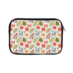 Background Pattern Flowers Design Leaves Autumn Daisy Fall Apple Ipad Mini Zipper Cases