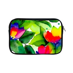 Watercolor Flowers Leaves Foliage Nature Floral Spring Apple Ipad Mini Zipper Cases
