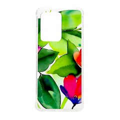 Watercolor Flowers Leaves Foliage Nature Floral Spring Samsung Galaxy S20 Ultra 6 9 Inch Tpu Uv Case by Maspions