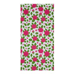 Flowers Leaves Roses Pattern Floral Nature Background Shower Curtain 36  X 72  (stall) 