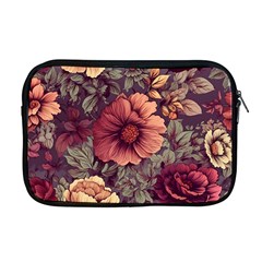 Flowers Pattern Texture Design Nature Art Colorful Surface Vintage Apple Macbook Pro 17  Zipper Case