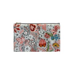 Vintage Floral Flower Art Nature Blooming Blossom Botanical Botany Pattern Cosmetic Bag (small)