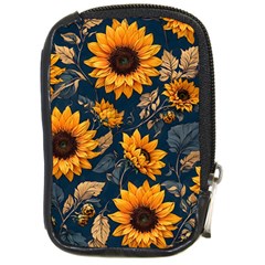 Flowers Pattern Spring Bloom Blossom Rose Nature Flora Floral Plant Compact Camera Leather Case