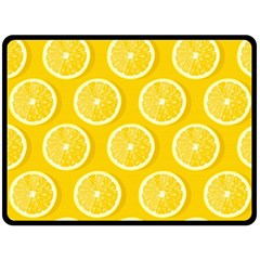Lemon Fruits Slice Seamless Pattern Two Sides Fleece Blanket (large) by Apen