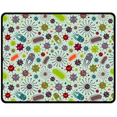 Seamless Pattern With Viruses Two Sides Fleece Blanket (medium) by Apen