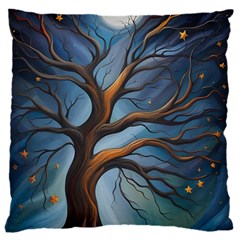 Tree Branches Mystical Moon Expressionist Oil Painting Acrylic Painting Abstract Nature Moonlight Ni 16  Baby Flannel Cushion Case (two Sides) by Maspions