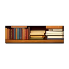 Book Nook Books Bookshelves Comfortable Cozy Literature Library Study Reading Room Fiction Entertain Sticker (bumper)