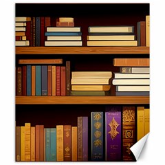 Book Nook Books Bookshelves Comfortable Cozy Literature Library Study Reading Room Fiction Entertain Canvas 20  X 24 