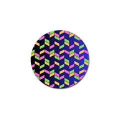 Background Pattern Geometric Pink Yellow Green Golf Ball Marker (10 Pack)