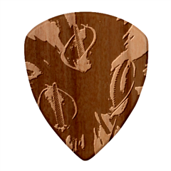 Flowers Red Wood Guitar Pick (set Of 10) by Askadina