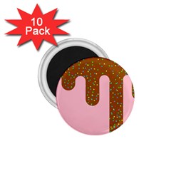 Ice Cream Dessert Food Cake Chocolate Sprinkles Sweet Colorful Drip Sauce Cute 1 75  Magnets (10 Pack)  by Maspions